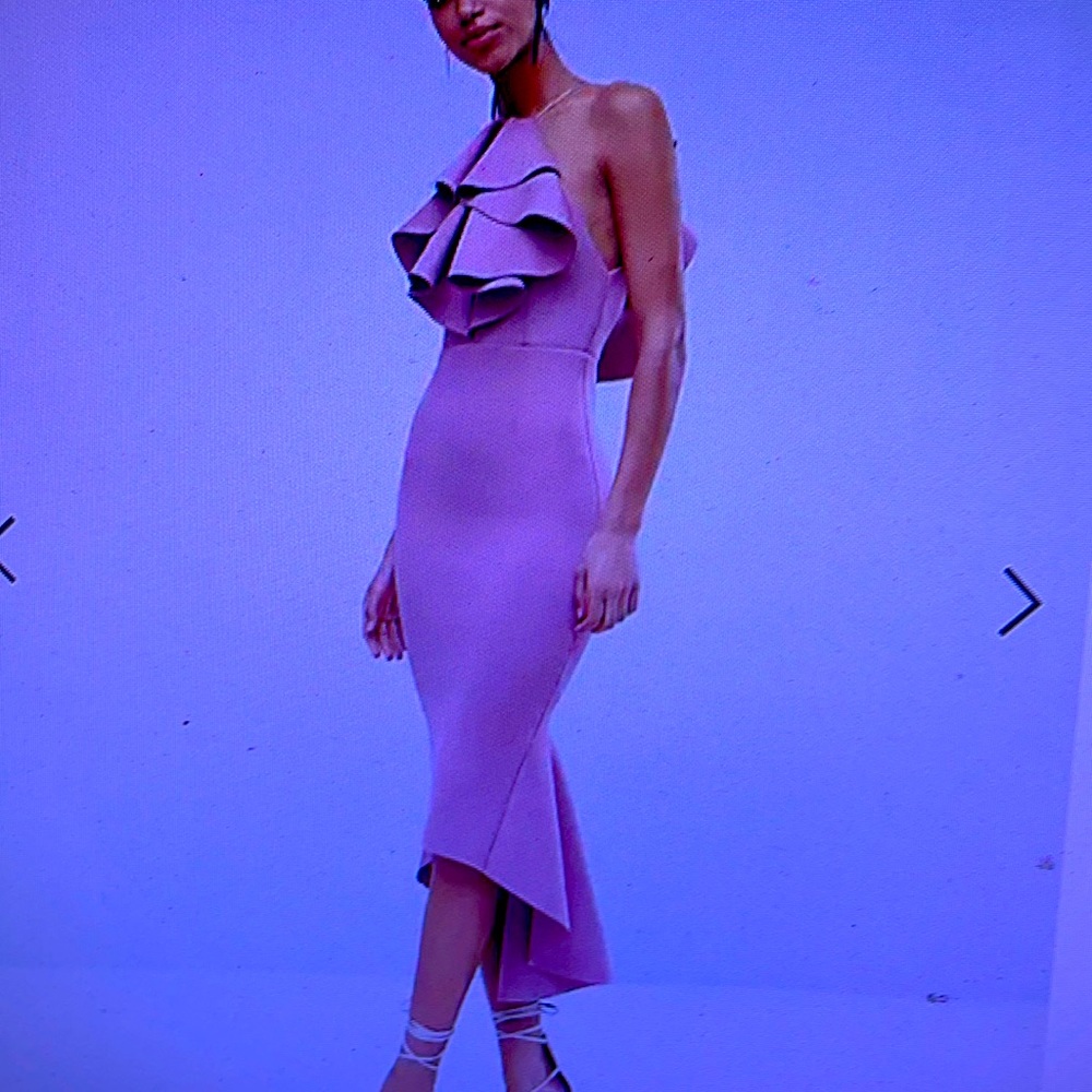 ASOS Scuba Halter Ruffle front